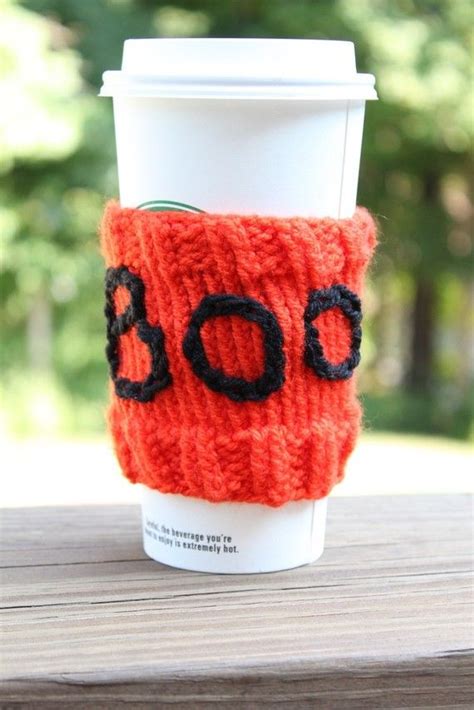 See more ideas about halloween coffee, halloween, coffee. BOO Halloween Coffee Cozy by AuntSarahsKnits on Etsy, $7 ...