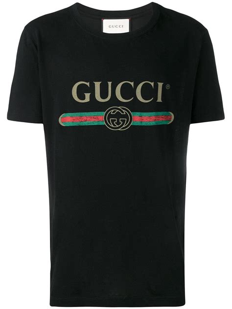 Lyst Gucci Print T Shirt Men Cotton Xl In Black For Men