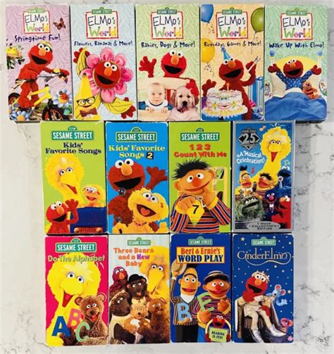 SESAME Street VHS Video Lot Elmo S World CinderElmo Bert
