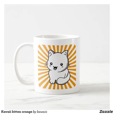 Kawaii Kitten Orange Coffee Mug Check Our Pawsome Store If You Love