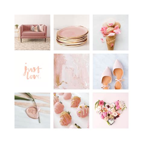 Blush Pink And Gold Moodboard By Assimilation Designs Pink Romantic