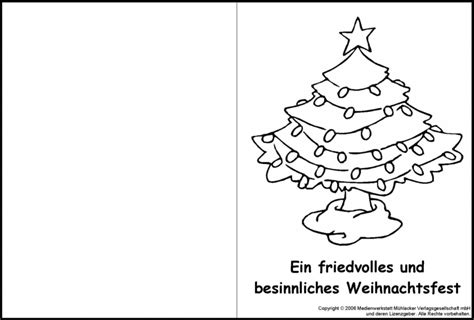 Weitere ideen zu schablonen zum ausdrucken, bastelarbeiten, schablonen. Weihnachtskarte zum Ausmalen 11 - Medienwerkstatt-Wissen ...