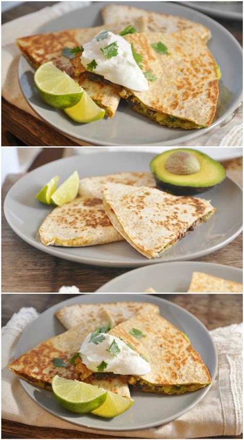 Easy Vegan Quesadillas With Black Beans And Avocado Recipe Recipes