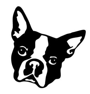More images for boston terrier svg free » Boston Terrier Head Decal Sticker