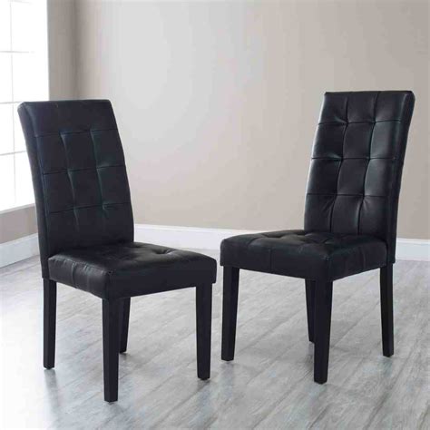 4 x (4x) (x4) black jamie dining chair walnut designer soft pad faux leather. Black Tufted Dining Chairs - Home Furniture Design