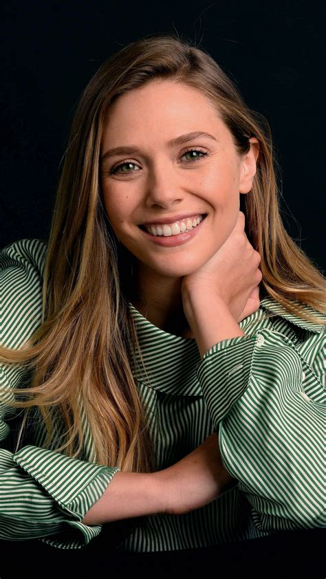 Download 1080x1920 Wallpaper Elizabeth Olsen Beautiful Smile Actress
