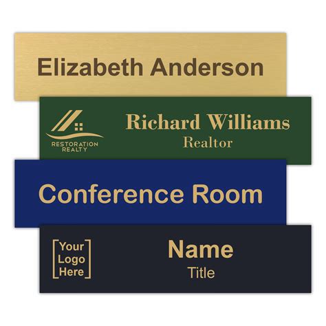 8x2 Magnetic Office Name Plate Signs Engraved Brass Nap Nameplates