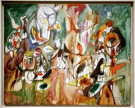Arshile Gorky One Year The Milkweed Painting In Oil For Sale