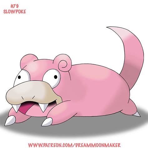 Pokedex 079 Slowpoke By Dreammoonmaker On Deviantart