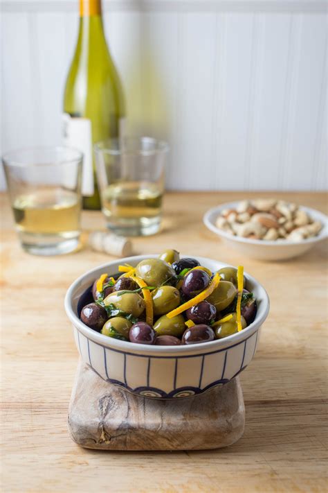 Marinated Olives With Basil And Orange Peel Recipe Appetizer