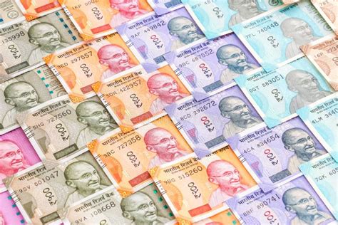 New Indian 10 50 100 200 500 And 2000 Rupees Banknotes Colorful