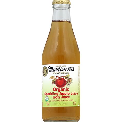 Martinellis Gold Medal Organic Sparkling Apple 100 Juice 10 Fl Oz
