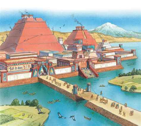 Causeways Linked Tenochtitlán To The Lake Edge Ancient Mexico