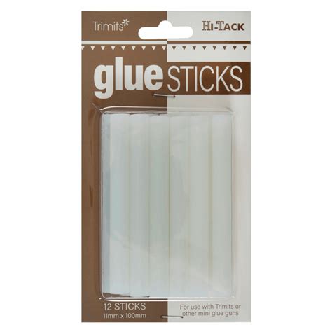 Replacement Glue Sticks For Large Glue Gun Clear 11mm X 12 Pieces