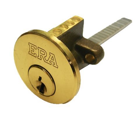 Door Locks Era Rim Cylinder Replacement Lock 3 Keys Brass Fits Most Front Doors Home Security Locks