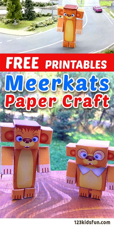 Diy Meerkats 123 Kids Fun Apps Meerkat Crafts For Kids Paper Crafts