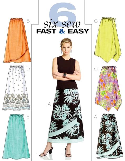 sewing pattern easy skirt pattern misses wrap skirt etsy