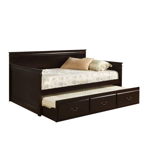 Bowery Hill Twin Daybed With Trundle In Espresso Cymax Business