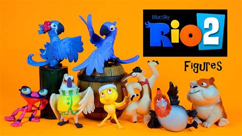 Rio 2 Carnival Party Pack Figures Blu Jewel Nico Pedro Luiz Nigel Gabi