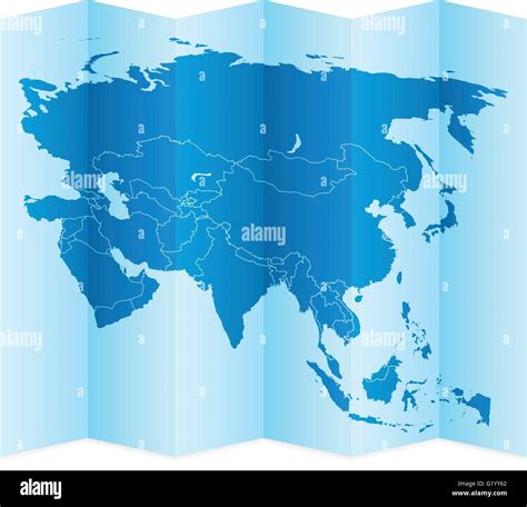 Mapa De Asia Sobre Un Fondo Blanco Ilustración Vectorial Imagen Vector