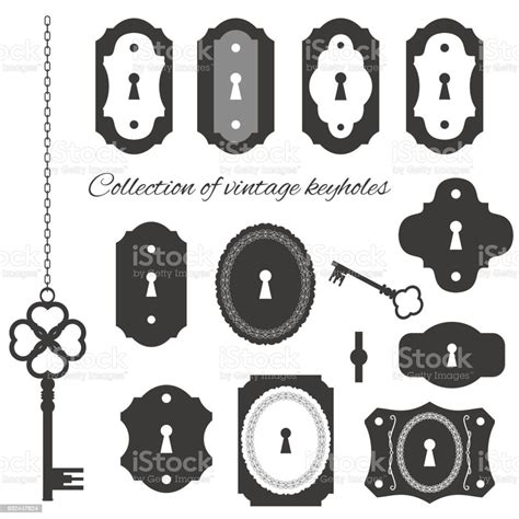 Vintage Keyholes And Keys Set Stock Illustration Download Image Now