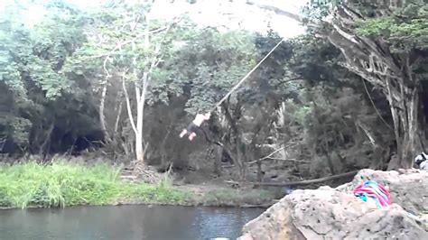 Kipu Falls Rope Swing Youtube