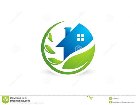 Home House Real Estate Logo Circle Building Architecture Home