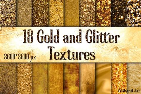 18 Gold Foil And Glitter Textures Graphic By Dishanti Art · Creative