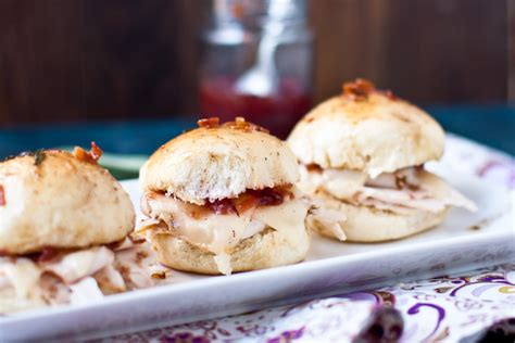 Baked Turkey Sliders With Cranberry Bacon Chutney And Browned Sage Butter