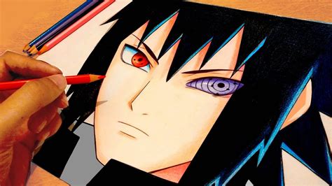 Speed Drawing Sasuke Uchiha Gaiden Sharingan Rinnegan Youtube