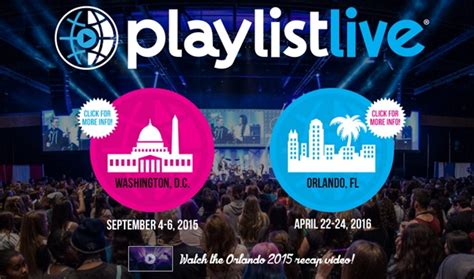 Playlist Live To Come To Dc In September Return To Orlando In 2016