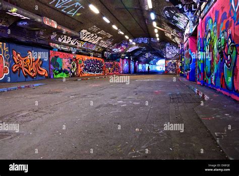 Leake Street Also Known As The Banksy Tunnel Or Graffiti Tunnel