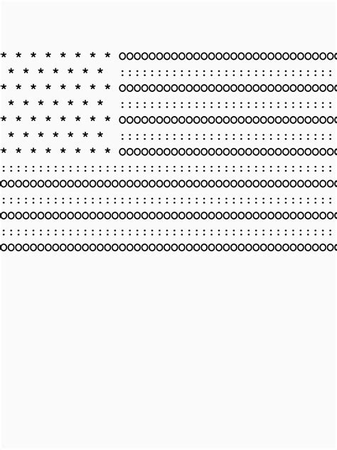 Black Text Us Flag Ascii Art Tank Top By Joehx Redbubble