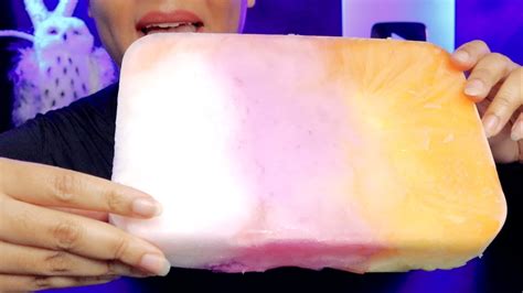 Asmr Huge Foam Ice Sponge Shape Ice Eatingjust Bites 645 Youtube