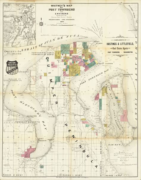 Whitney S Map Of Port Townsend And Environs Washington Compiled From