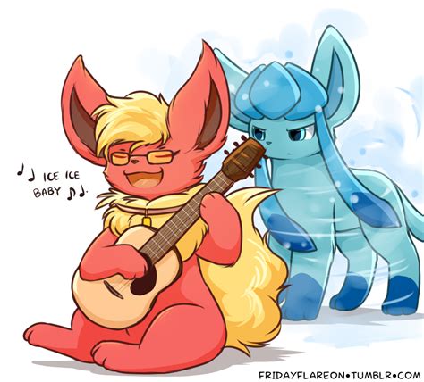 Flareon Glaceon Scruffball Said Plucks At A Guitar Whispers Ice Ice Baby Answer