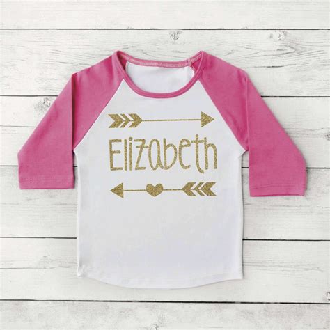 Hipster Baby Clothes Baby Girl Clothes Personalized Name Shirt Gold Gl