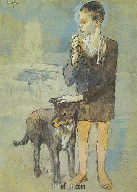 It is now housed in the pushkin museum in moscow. Boy with a Dog | Picasso | Gemälde-Reproduktion 3535 ...