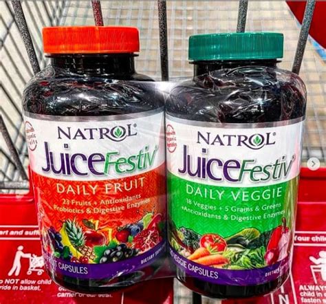 Natrol Juicefestiv Daily Fruit And Daily Veggie Capsules Costco Deals