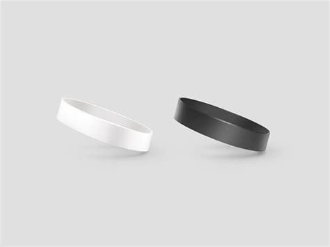 blank white  black rubber wristband mockup clipping path stock photo  image