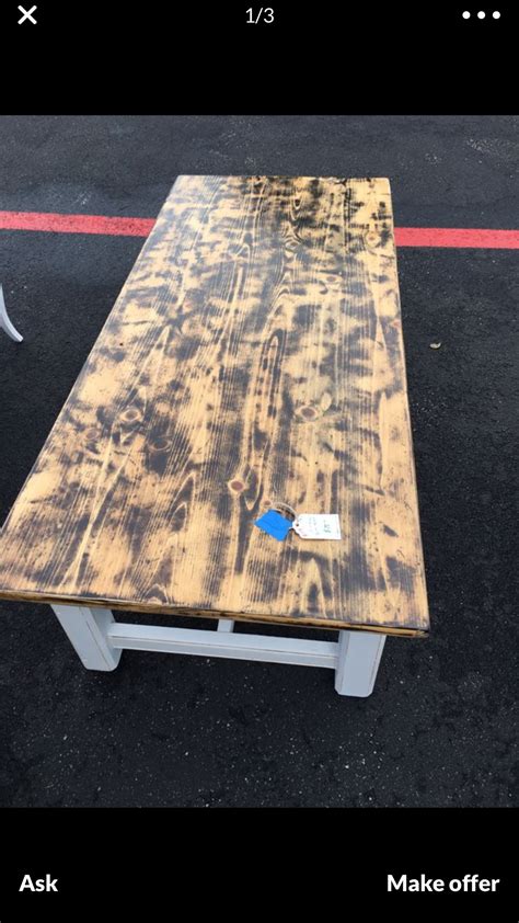 Love The Way This Burned Wood Looks Coffee Table Wood Decor
