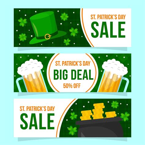 St Patrick S Day Marketing Banner Collection Vector Art At