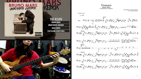 Treasure lyrics by bruno mars from the album unorthodox jukebox with song meanings and video. Bruno Mars ♦ Treasure (BASS COVER with PARTITURE) - YouTube