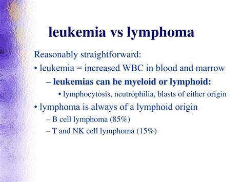 Ppt Leukemia And Lymphoma