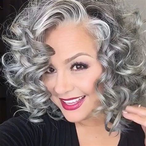 Grey Balayage Curly Hair Fashionblog