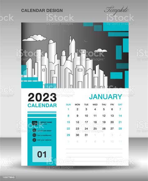 Calendar 2023 Design Templatejanuary 2023 Year Layout Vertical Calendar