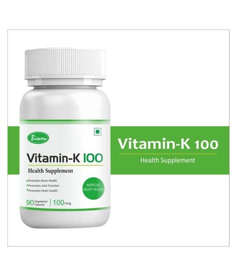 Capsules · 180 count (pack of 1). Bioven Vitamin K-100MG (60 Capsules) 200 gm Vitamins ...