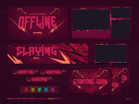 Epic Twitch Overlay For Streamers Dragon Slayer By Tofulong On Dribbble