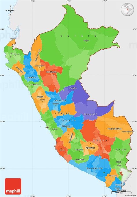 Political Map Of Peru Map Vectorcampus Map