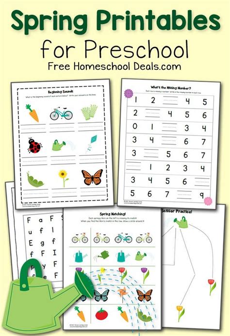 Free Spring Printables Pack For Preschool Instant Download Spring